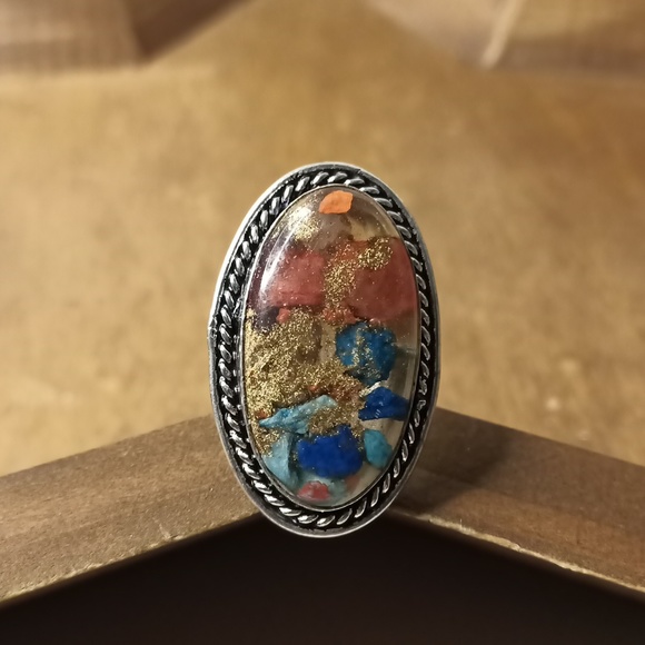 Hand Crafted Jewelry - ⚡3 for $24⚡ Multi Copper Turquoise ring, sz 10